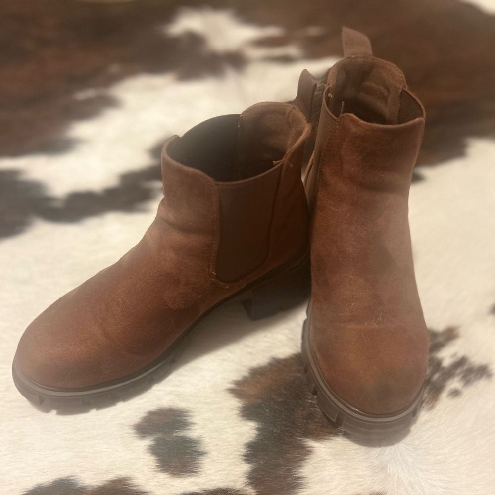 Soda Brown Ankle Boots